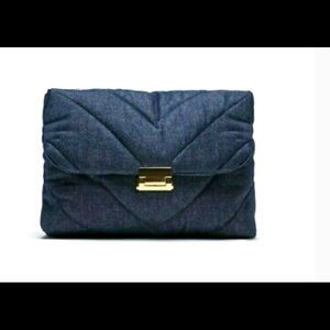 Zara Denim handbag with gold chain